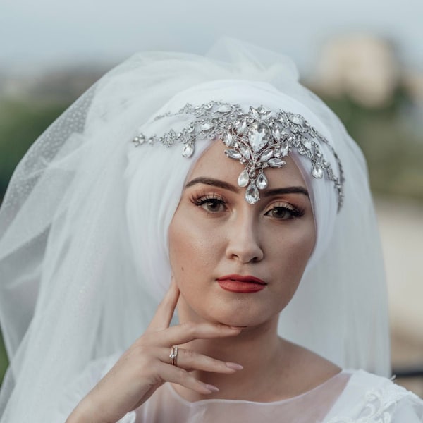bridal hijab headpieces