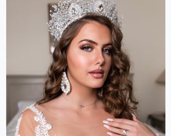 Jorsnovs Zircone Cubique Diadème Couronne de Mariage Mariée Femme Bijoux de Cheveux de Princesse Soirée Cadeau de Noël Saint Valentin pour Mère Amant Jorsnovs Zircone Cubique Diadème Couronne de Mariage Mariée Femme Bijoux de Cheveux de Princesse Soirée Cadeau de Noël Saint Valentin pour Mère Amant