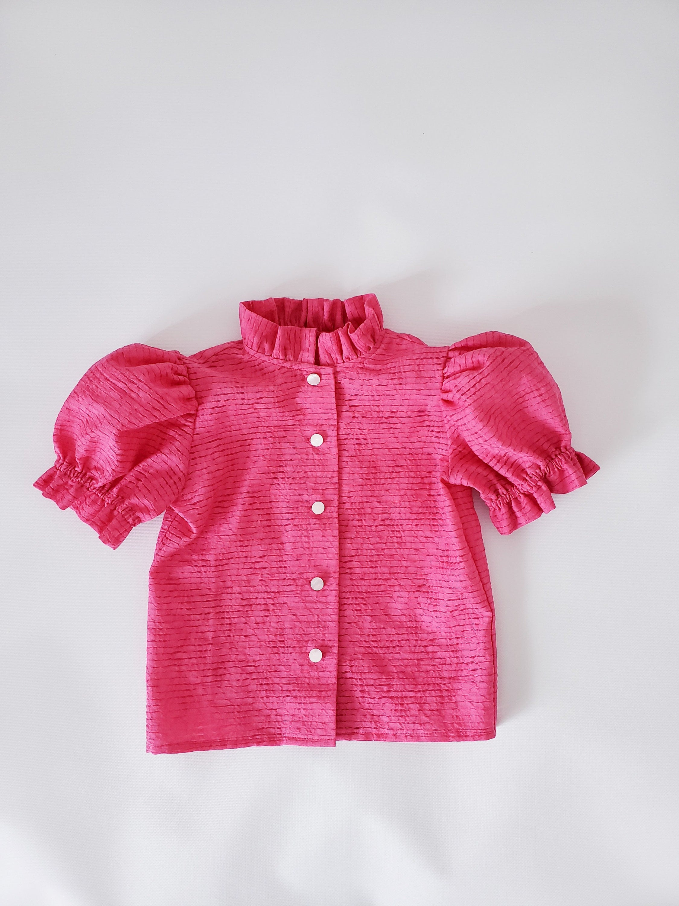 Pink top dressy blouse