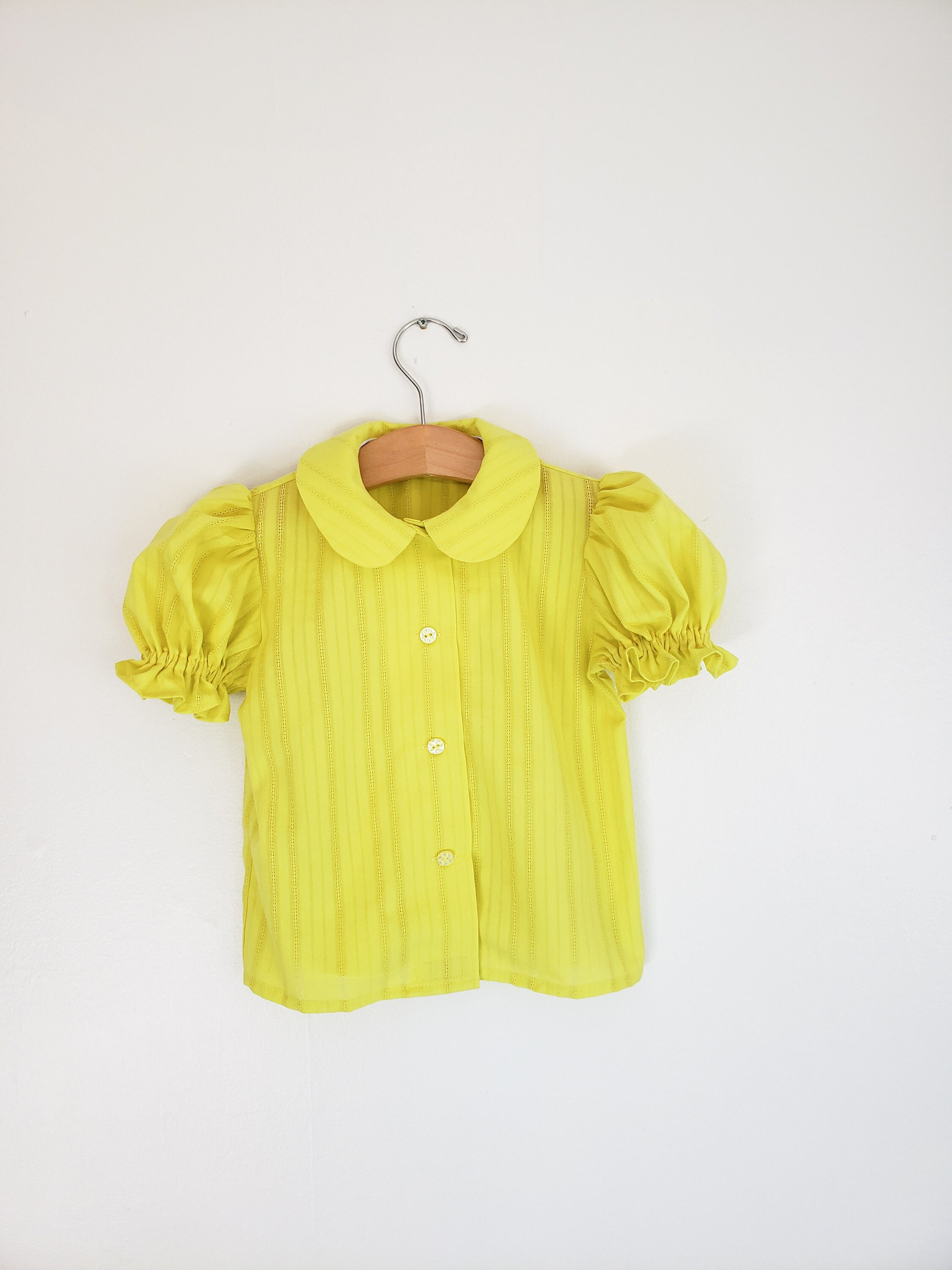 yellow peter pan collar shirt