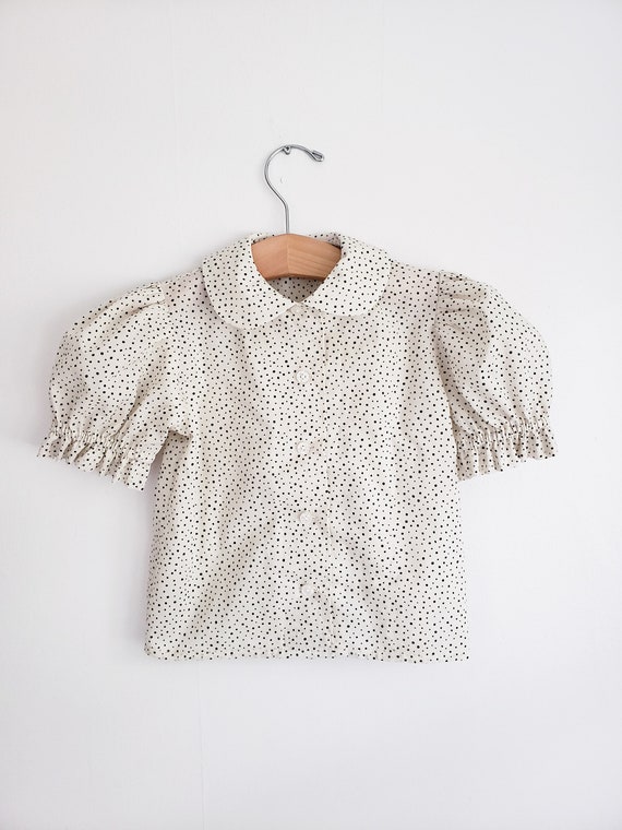 cream peter pan collar shirt