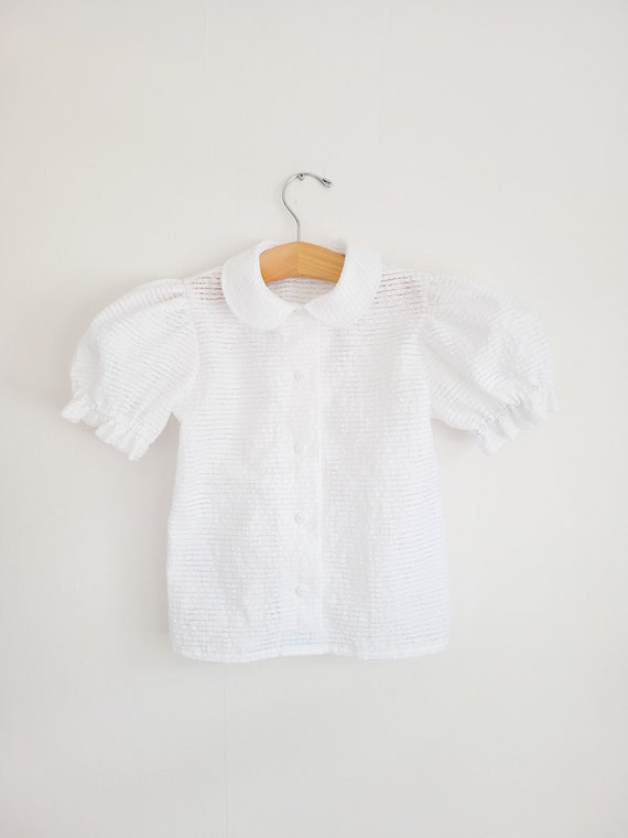 blanca semitransparente para niñas pequeñas camisa México