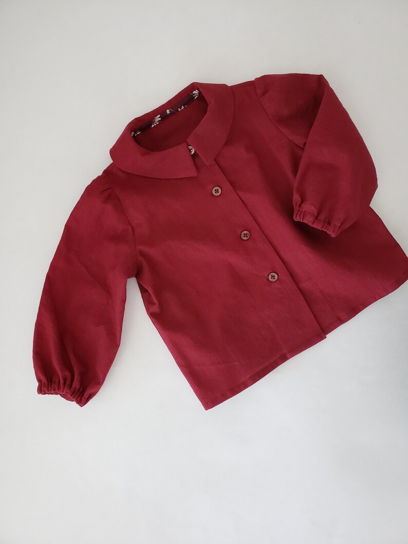 Burgundy button down shirt for toddler girl dressy toddler Etsy