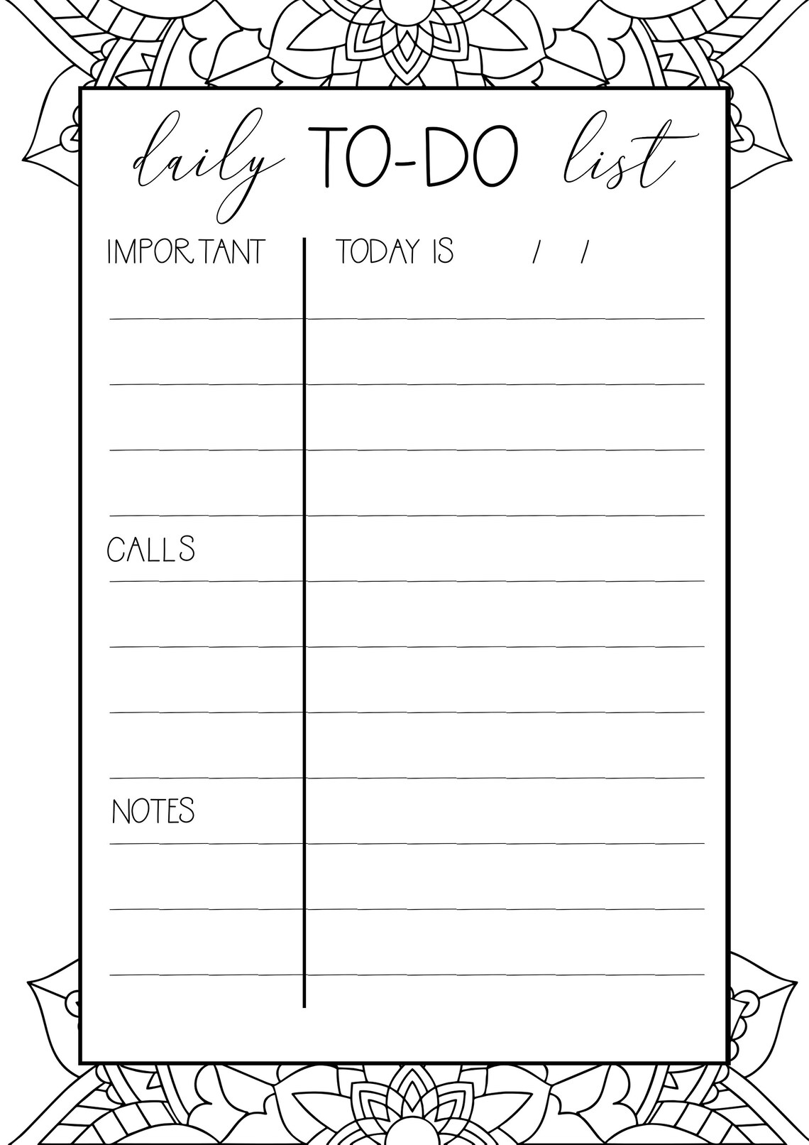 Printable Coloring Mandalas Undated Perpetual Planner Bullet | Etsy España