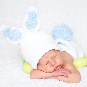 STICKMÖNSTER - Kaninmössa Blöjskydd - Baby - Bella Bunny Set - Ava Girl Mönster bild 1