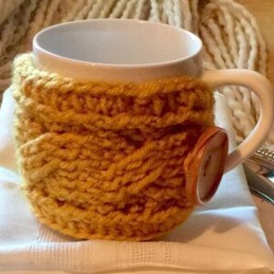 EASY CROCHET PATTERN Coffee Cup Cozy Cable Cozy Coffee Accessories Ava Girl Patterns image 2