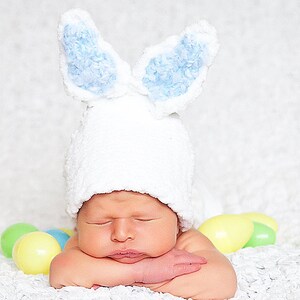 STICKMÖNSTER - Kaninmössa Blöjskydd - Baby - Bella Bunny Set - Ava Girl Mönster bild 2