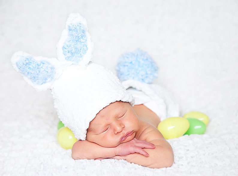 STICKMÖNSTER - Kaninmössa Blöjskydd - Baby - Bella Bunny Set - Ava Girl Mönster bild 1
