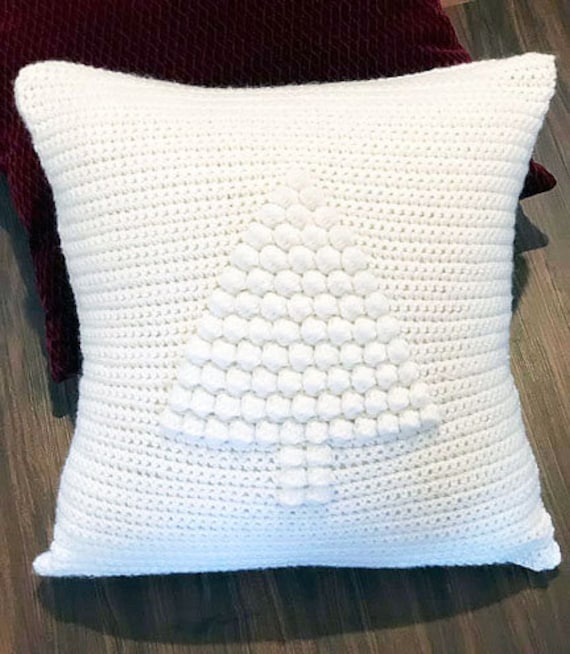 Crochet Pattern Oh Christmas Tree Pillow Holiday Home Etsy
