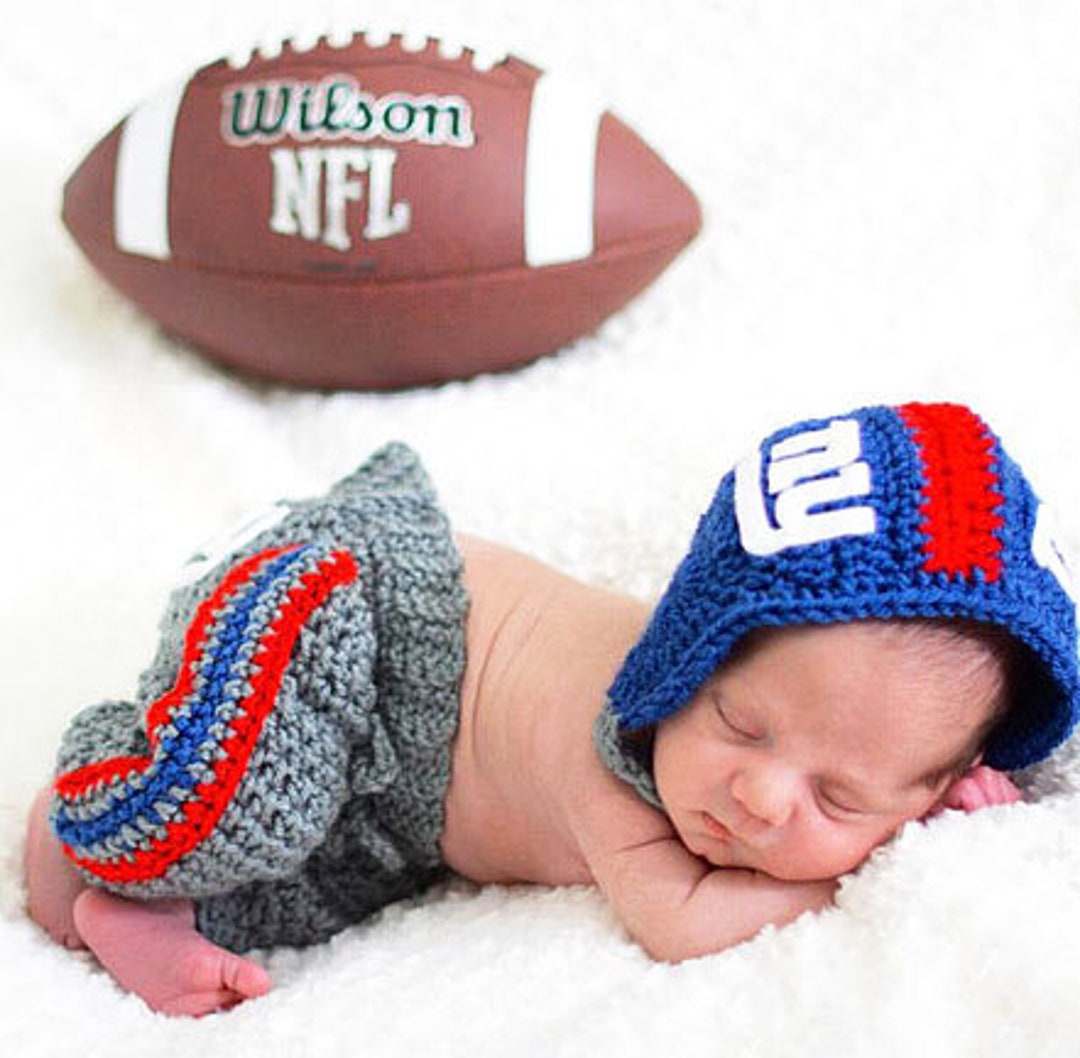 EASY CROCHET PATTERN Baby Football Set Helmet Pants Plush Football