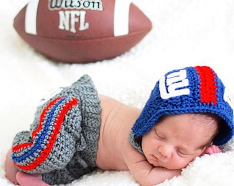 EASY CROCHET PATTERN - Baby Football Set - Helmet - Pants - Plush Football - Newborn - Johnny Football - Ava Girl Patterns