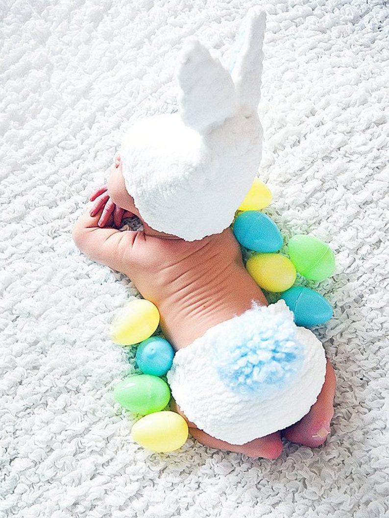STICKMÖNSTER - Kaninmössa Blöjskydd - Baby - Bella Bunny Set - Ava Girl Mönster bild 3