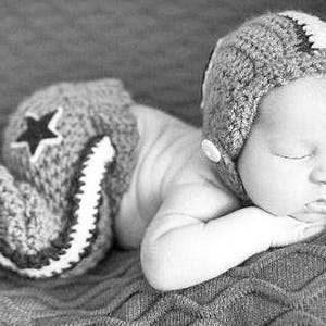 EASY CROCHET PATTERN Baby Football Set Helmet Pants Plush Football Newborn Johnny Football Ava Girl Patterns image 4