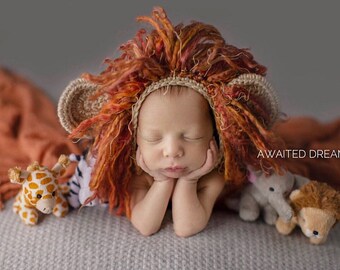 EASY CROCHET PATTERN - Baby Lion Hat - Animal Hat - Halloween Baby Costume - Leo the Lion Heart Hat - Ava Girl Patterns