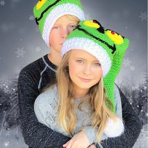 EASY CROCHET PATTERN Elf Hat Grumpy Christmas Hat Christmas Hat Holiday 8 Sizes Ava Girl Patterns image 5