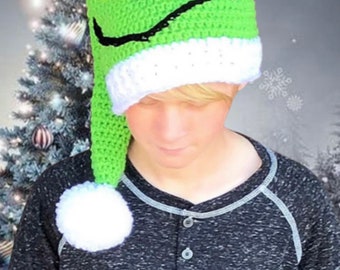 EASY CROCHET PATTERN - Grinch Inspired Christmas Hat - Christmas Hat - Holiday - Elf Hat - 8 Sizes - Ava Girl Patterns