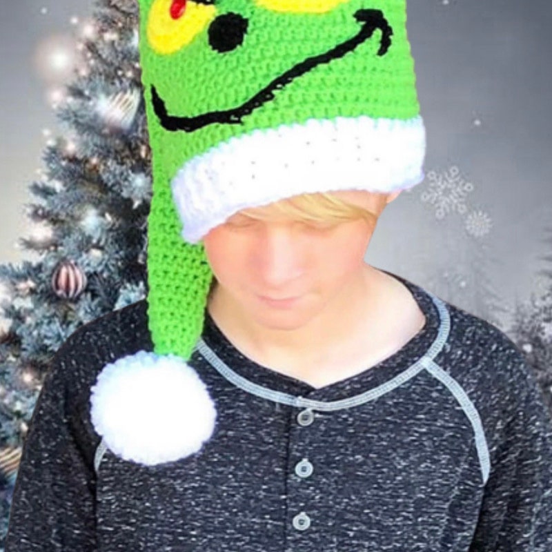 Crochet Grinch Hat Etsy