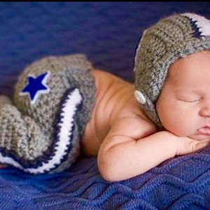 EASY CROCHET PATTERN Baby Football Set Helmet Pants Plush Football Newborn Johnny Football Ava Girl Patterns image 3