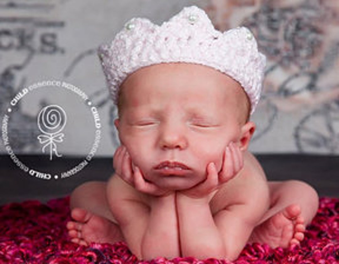 Easy CROCHET PATTERN Baby Crown Tiara Baby Photo Prop Crislyn Crown Ava Girl Patterns Etsy