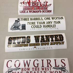 Western, Cowboy, Cowgirl, No Bull Bumber Stickers