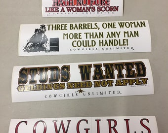 Western, Cowboy, Cowgirl, No Bull Bumber Stickers