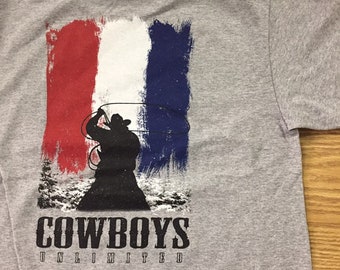 Stripes, Riding Cowboy, American Flag,  Cowboys, unisex western t-shirt, western tee, Rodeo Shirt, Cowboy T-Shirt, Western Shirt