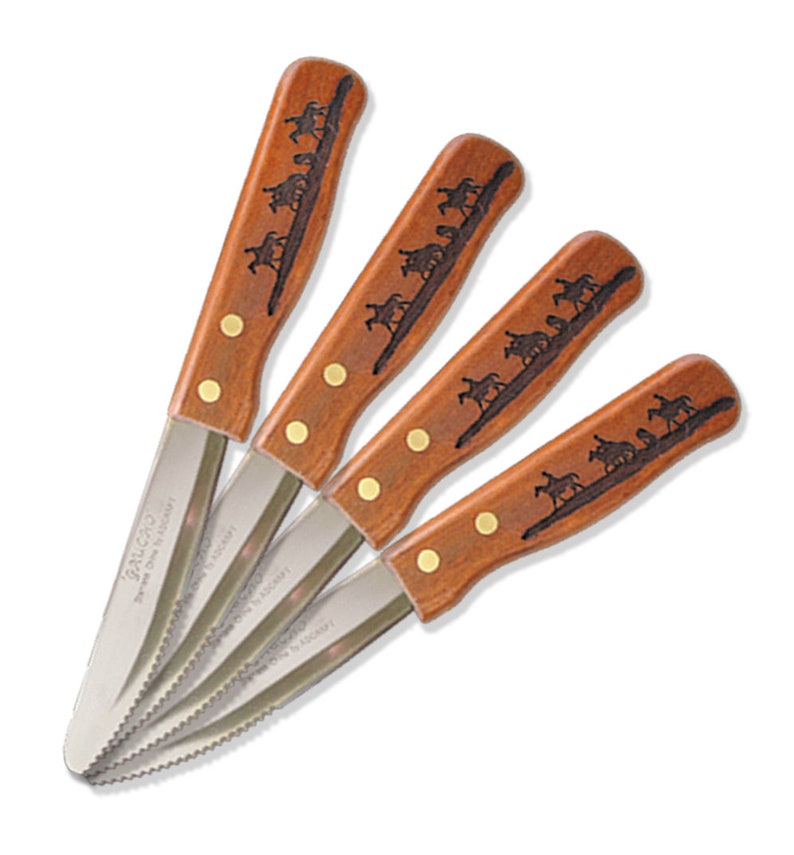 4pc Laser Engraved Boxed Steak House Style Steak Knife Set Etsy