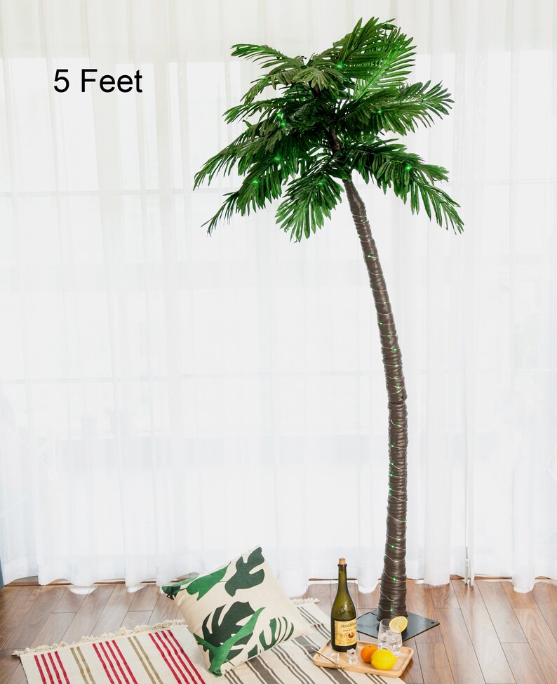 Twinkle Star 5 Feet Lighted Palm Tree For Home Party Pool Etsy