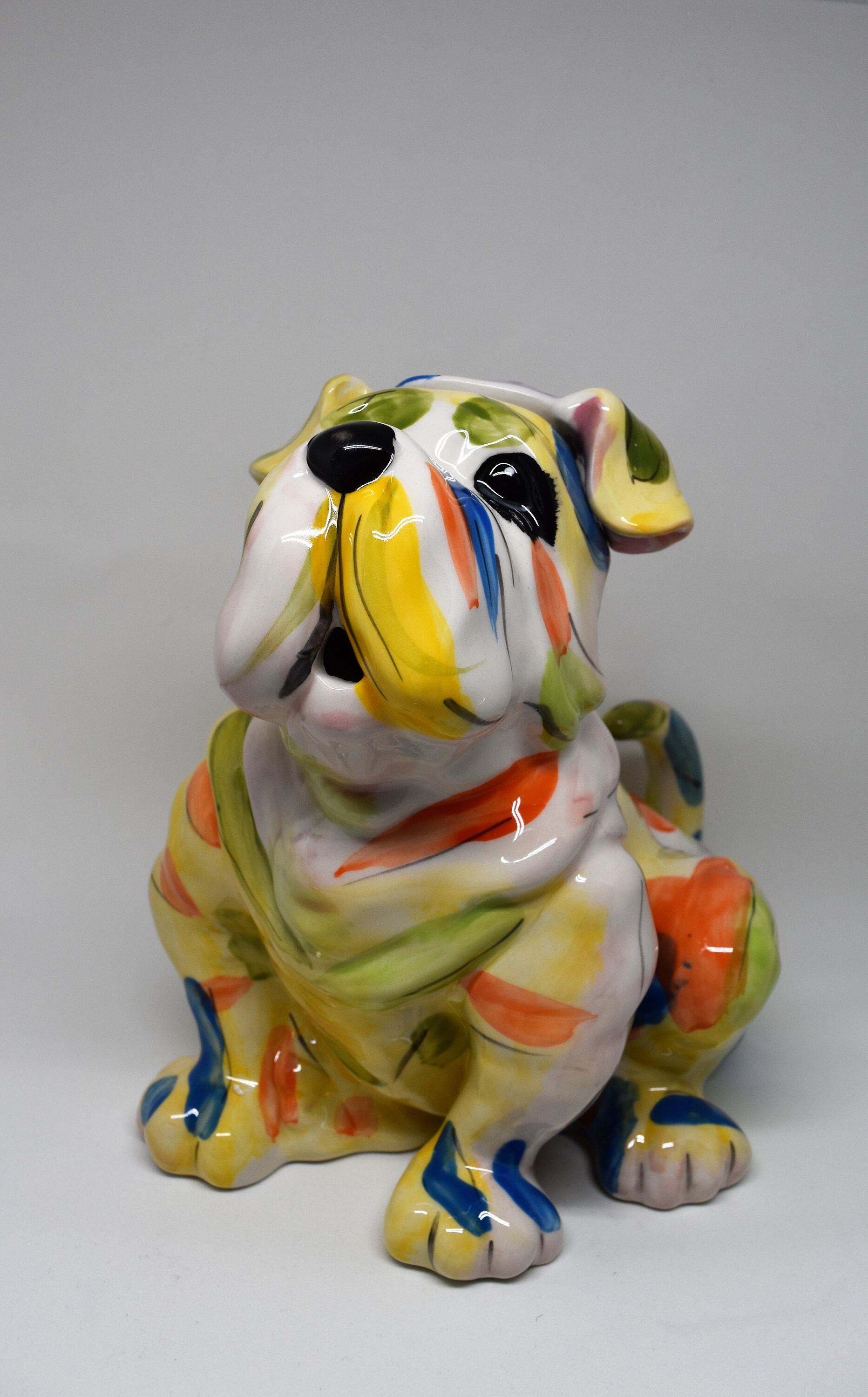 Bulldog TeaPot Bulldog Figurine Bulldog Statue Bulldog Etsy