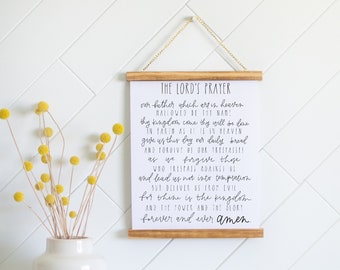 The Lord's Prayer Wall Print | faithful decor | wall print for nursery | wall print for kids room