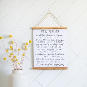 The Lord's Prayer Wall Print faithful decor wall print for nursery wall print for kids room image 1