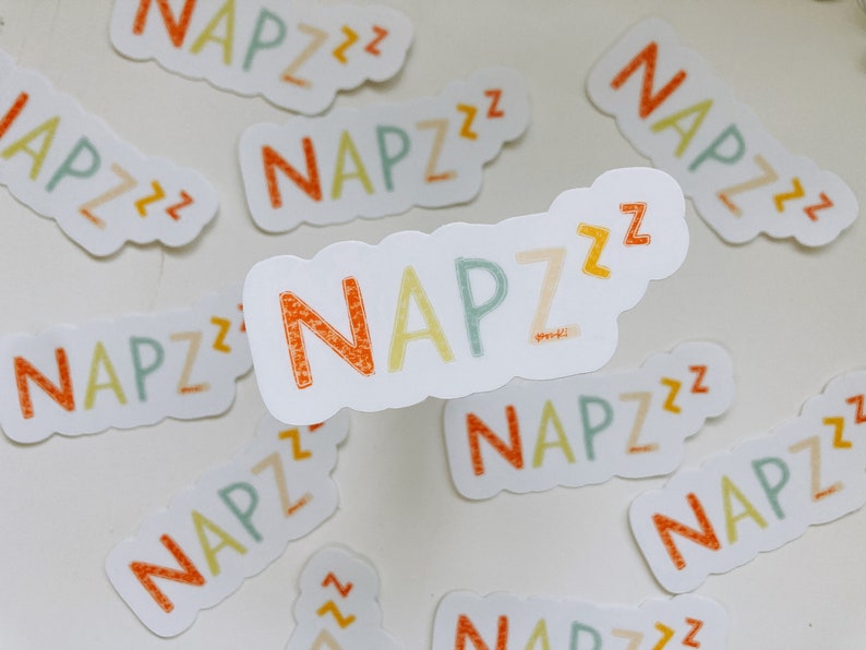 Waterproof Naps sticker zzz nap lover sticker napzzz vinyl sticker for water bottle sticker for moms sticker for laptop image 1