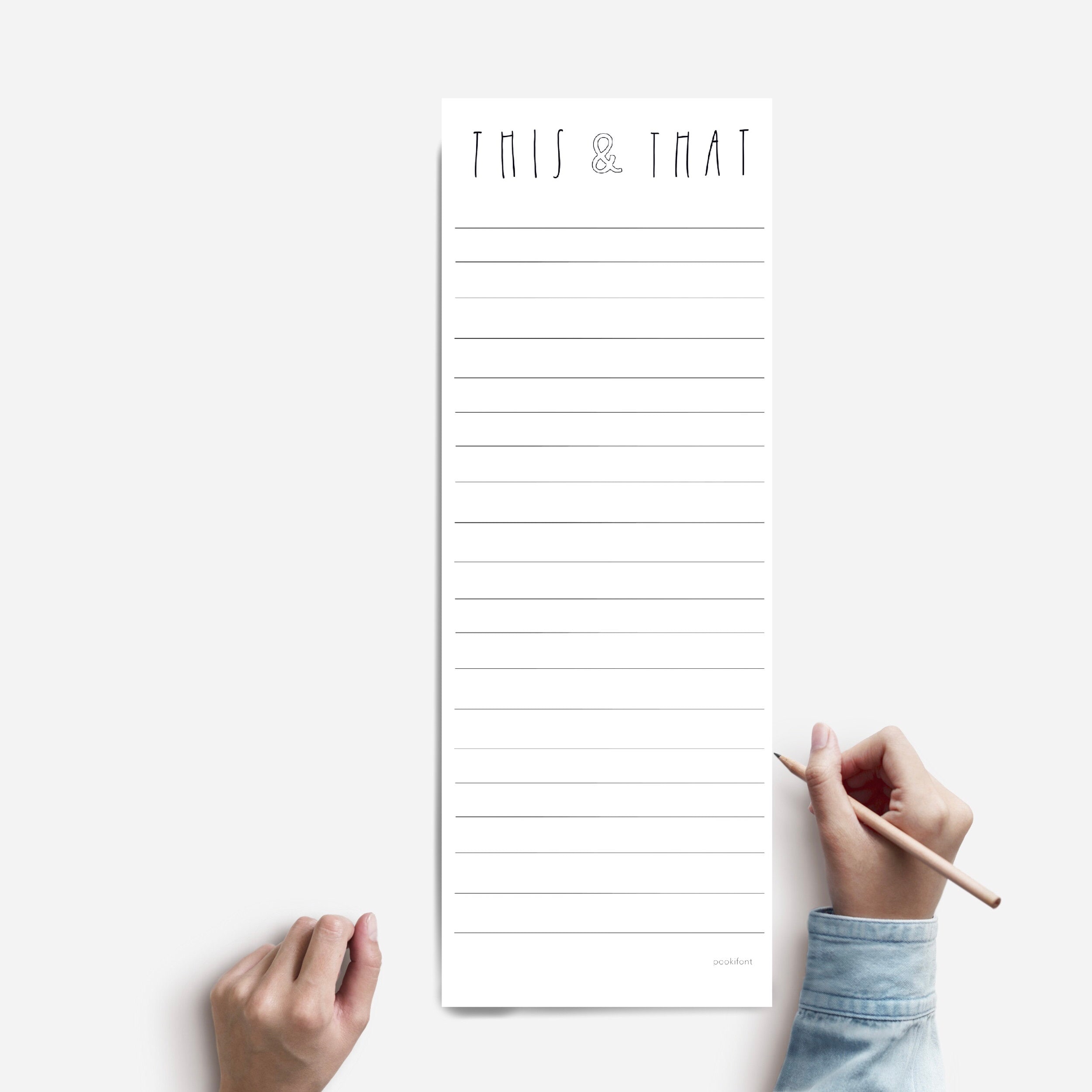 Download digital printable Notepad / list pad / todo list / Etsy