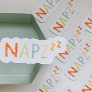 Waterproof Naps sticker zzz nap lover sticker napzzz vinyl sticker for water bottle sticker for moms sticker for laptop image 2