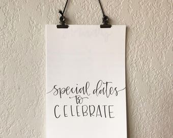 perpetual birthday calendar