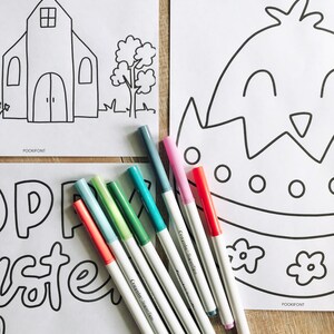 12 Easy Kids Spring Coloring Activity Page Childrens - Etsy