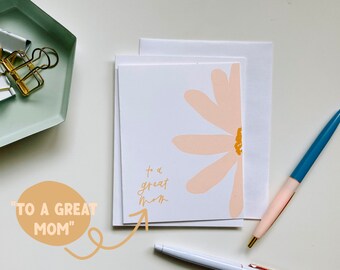 To a great mom - cute card for mum - Mother’s Day card for daughter - Mother’s Day card for daughter in law - card for mother in law