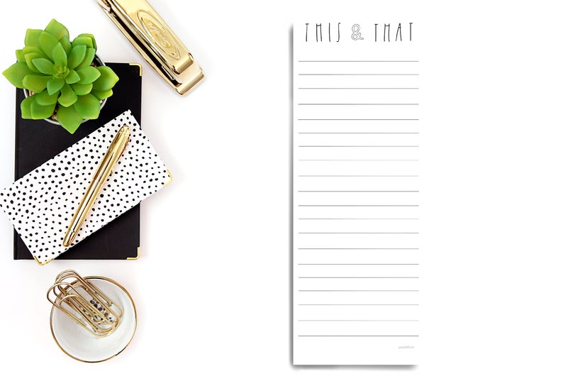 Download digital printable Notepad / list pad / todo list / Etsy