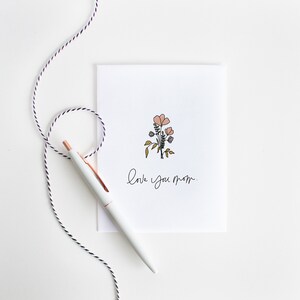 Mother’s Day card | cute and simple card for mom | cute minimal Mother’s Day card | card with blank inside happy mother’s day