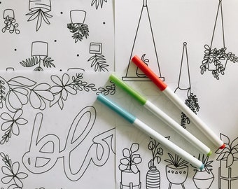 Ausmalbilder für Kinder | Pflanzen Ausmalseiten | Blumen | Inspirierende Ausmalseiten | Ausmalbilder Erwachsene | Ausmalseiten für ipad