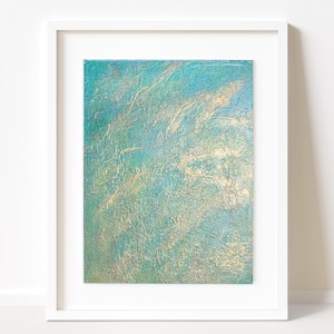 Framed Hand-Painted Acrylic Abstract Artwork | Original Textured Wall Art | Unique Metallic Gold Modern Painting | Minimal Home Décor Golden