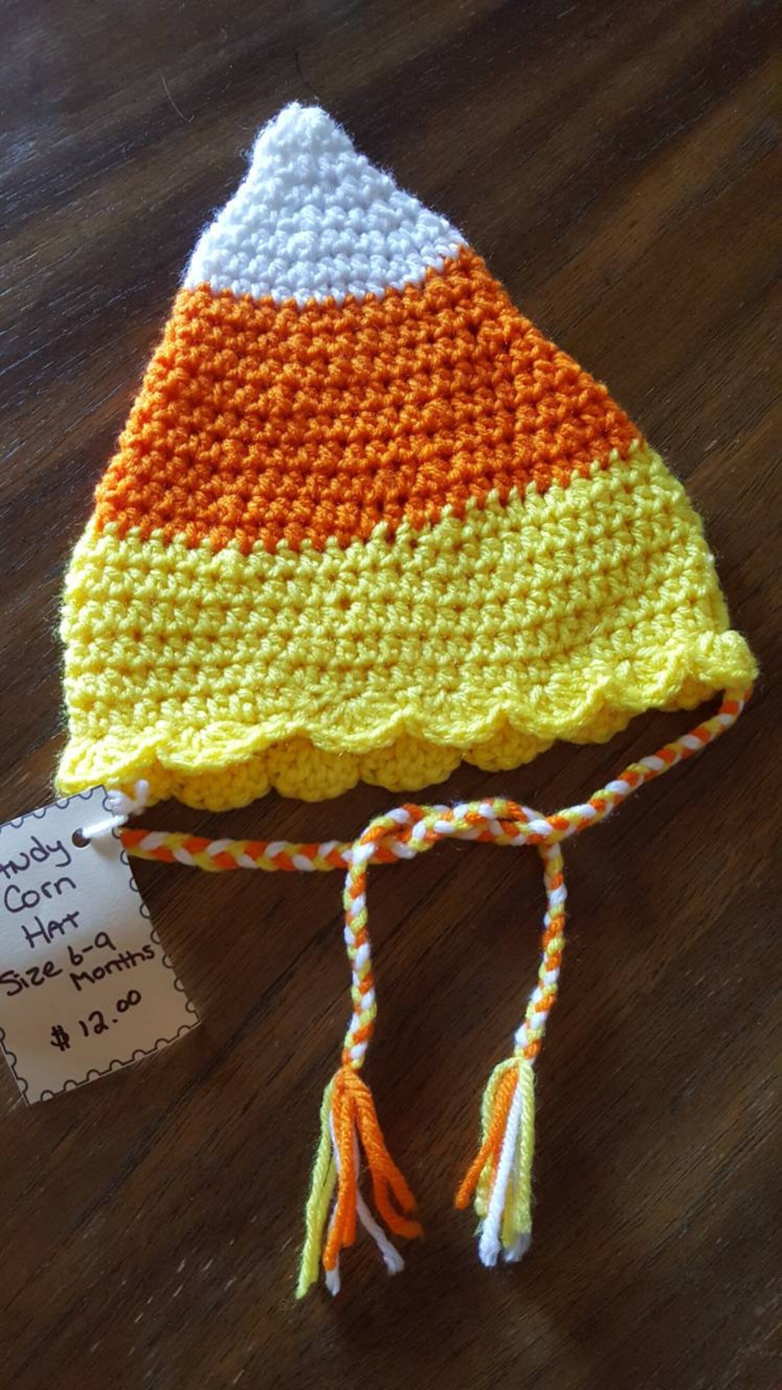 Adorable candy corn hat for baby. Size 6 to 9 months but may | Etsy