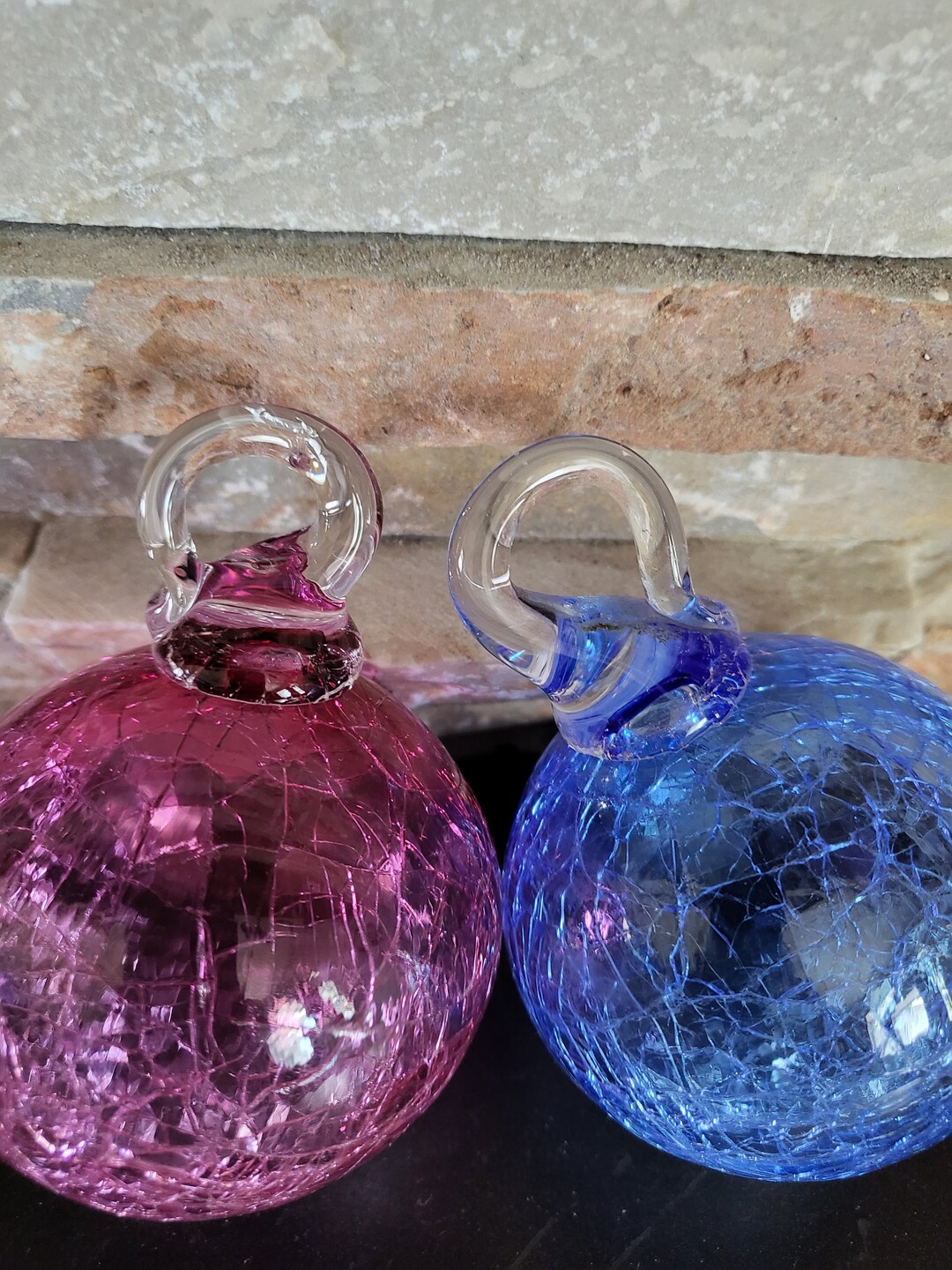 Vintage Handblown Glass Ball Ornaments Etsy