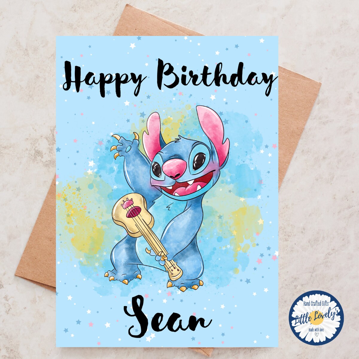 Personalised Stitch Birthday Card Lilo and Stitch Card - Etsy
