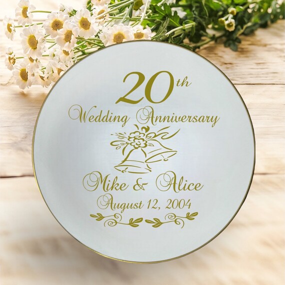 松井秀喜　20th ANNIVERSARY GOLD PLATE Personalized 20th Anniversary Plate, Custom Ceramic Gift - Etsy Israel