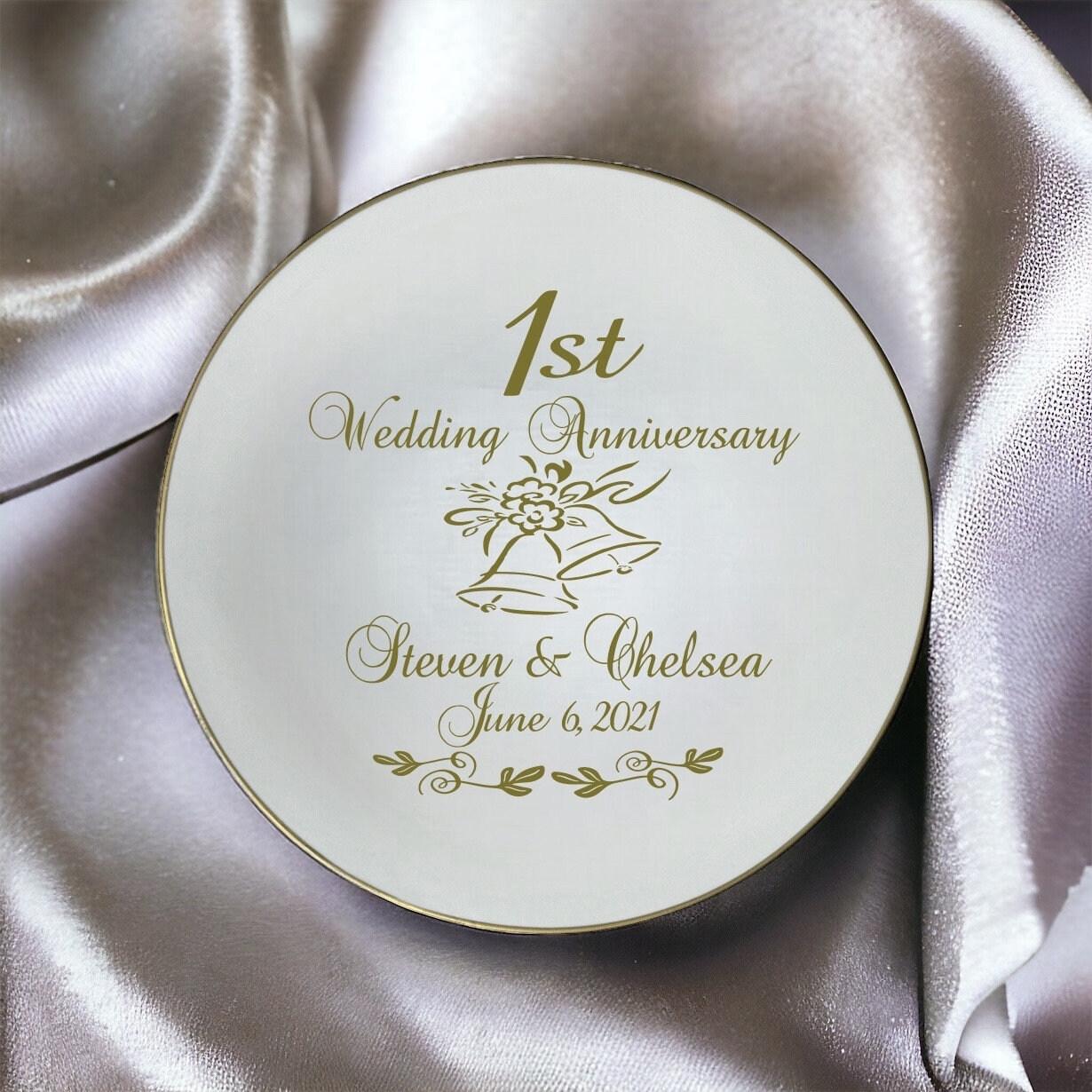 Personalized 1st Anniversary Plate, Custom Wedding Gift - Etsy