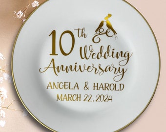 20th Anniversary Gift | Anniversary Plate | Decorative Plate