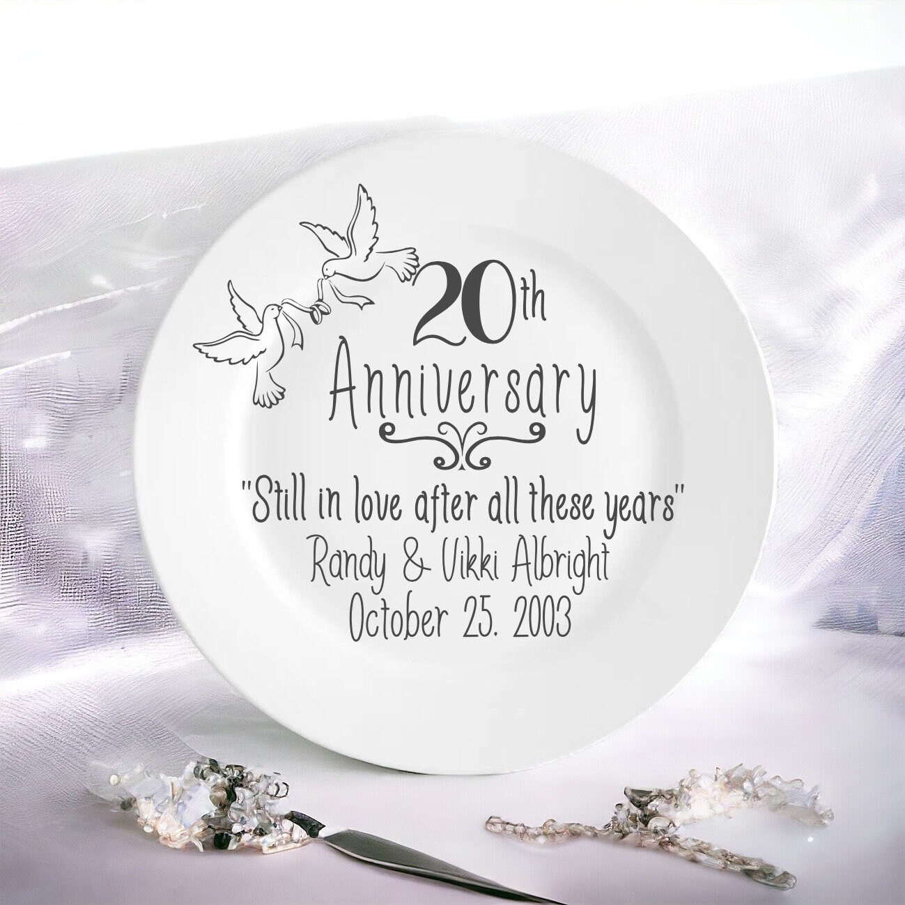その他 Cofard Co. 20th Anniversary Plate Personalized Anniversary Plate: 20th Anniversary Keepsake - Etsy