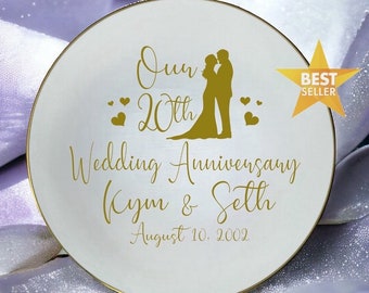 Personalized 20th Anniversary Ceramic Plate, Wedding Gift - Etsy Personalized 20th Anniversary Ceramic Plate, Wedding Gift - Etsy