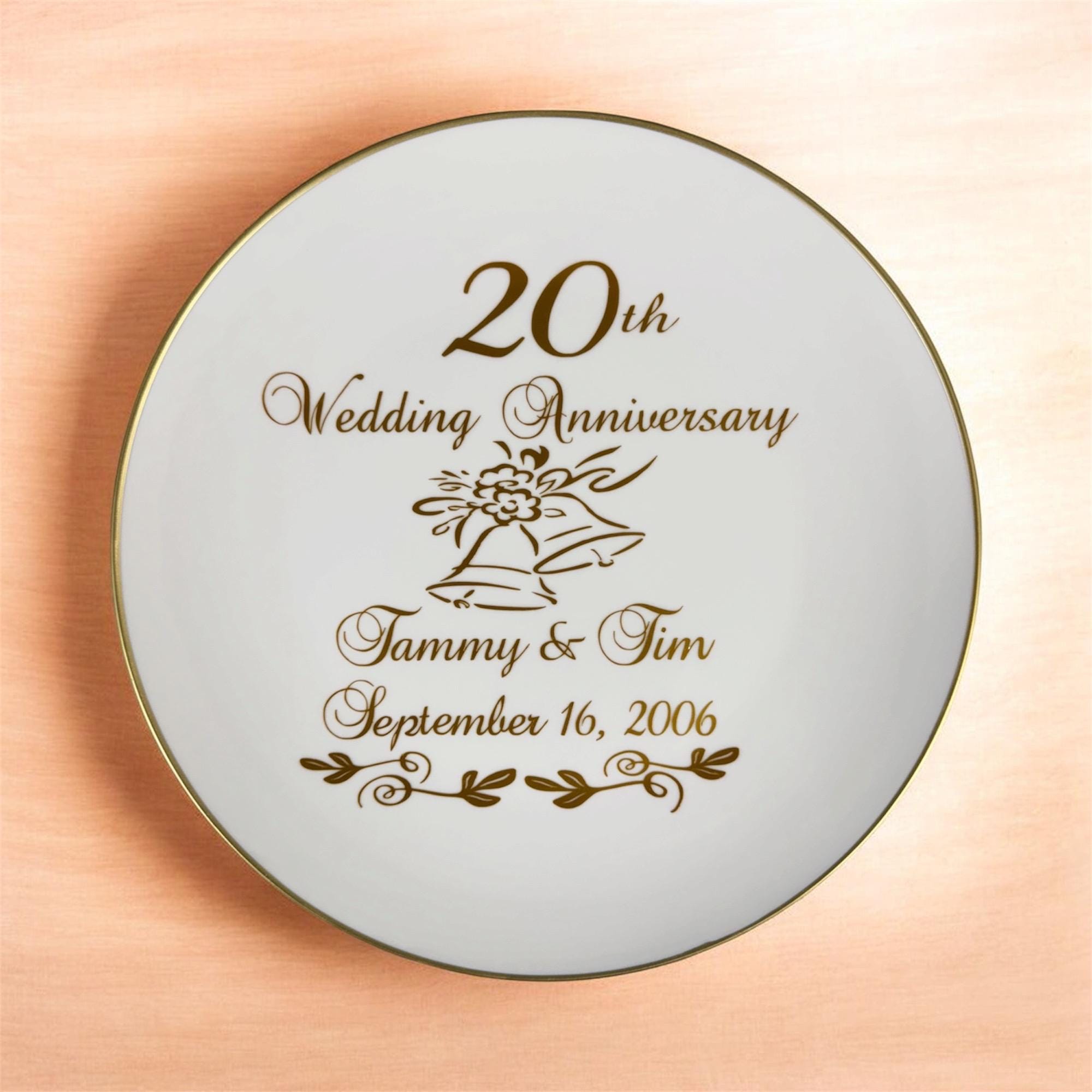 Personalized 20th Anniversary Plate, Custom Ceramic Gift - Etsy